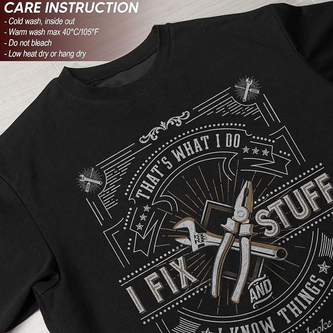Stuff for Men, I Fix Stuff and Know Things Tshirt Men 4 | Graphic tee featuring humorous fix-it themed artwork and bold statement design for everyday wear and personal expression