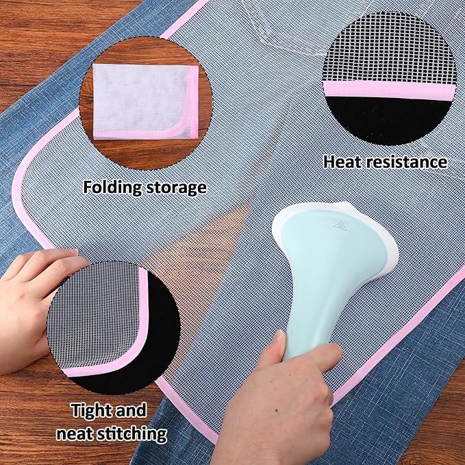 Styquenzer 2 Pack Ironing Cloth Scorch-Saving Ironing Protector Insulation Pad Heat Resistant Pressing Clothes for Sewing and Ironings Fabric Protector Insulation Pad