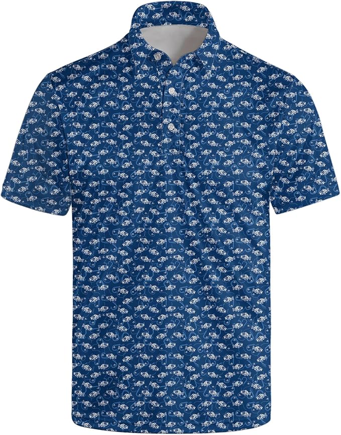 Polo Shirts for Men Moisture Wicking Mens Polo Shirts Patriotic Shirts for Men