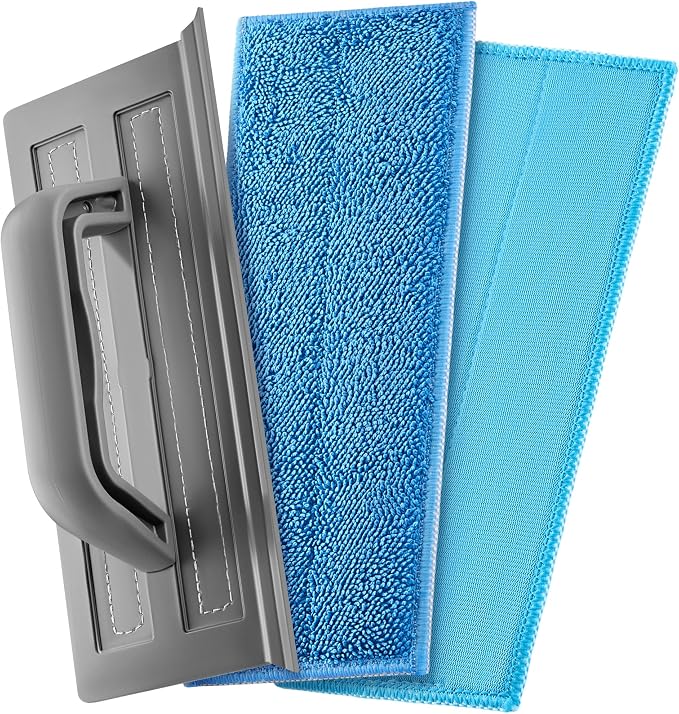 Tyroler Duschabzieher breit 25 cm | 2 Mikrofaser Scheuer- & Poliertücher | 2 Microfiber Scrub & Polish Cloths | Squeegee for Shower Glass, Tiles, Wall & Mirror | Ideal Window Squeegee for Home | Wiper