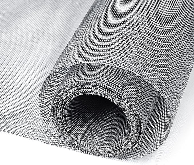 King&Charles Window Screen Door Mesh,48”x118” Gray for Window&Door Replace | Screen Repair Kit,Fiberglass-Durable & Visibility & Cuttable & Washble, Easy to Install/DIY for Patio & RV