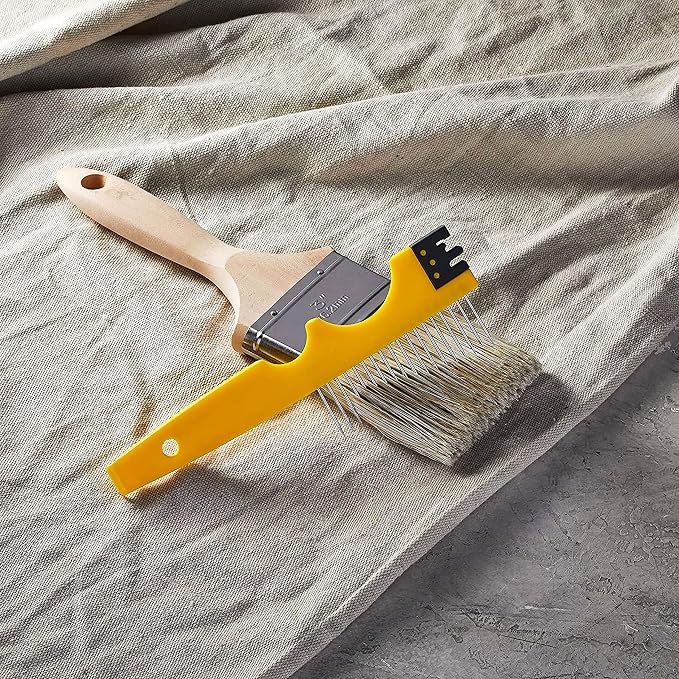 ALLWAY BC5 5-in-1 Painter's Tool with Multi-Functional Brush Comb | Brush Squeegee, 2 Roller Cleaners, Stainless Steel Comb, Can Opener