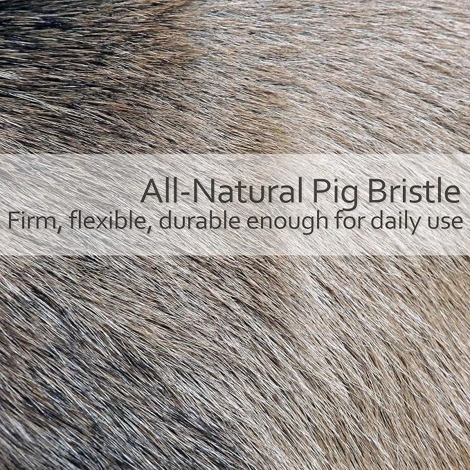 Redecker Natural Pig Bristle Clothes Brush with Pearwood Handle, 6-7/8-Inches