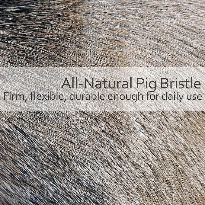 Redecker Natural Pig Bristle Clothes Brush with Pearwood Handle, 5-1/4-Inches