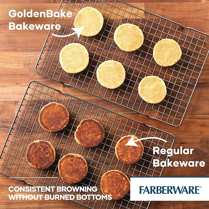 Farberware GOLDEN BAKE Bakeware Nonstick Rectangular Cake Pan with Lid, Kitchen Supplies, 9-Inch x 13-Inch, Gray