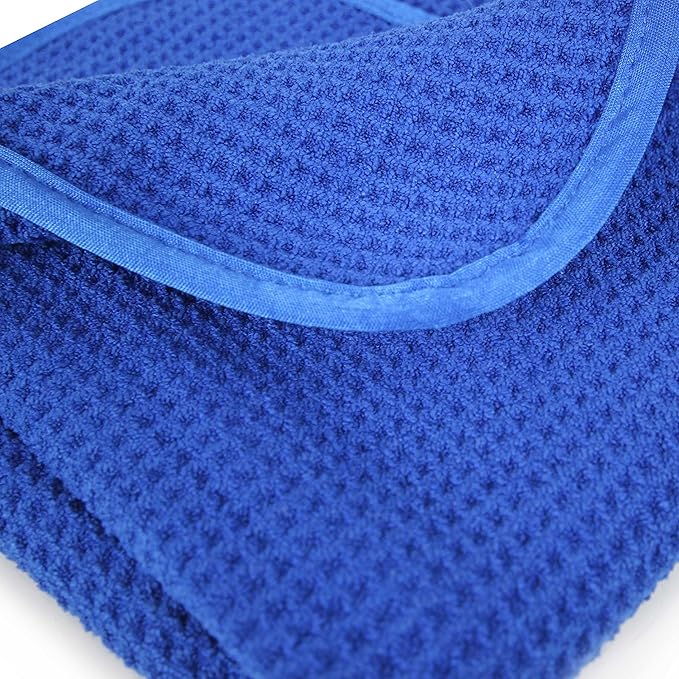 Chemical Guys Waffle Weave Glass Towel, Microfiber Towel, Blue 24 x 16 | For streak-free cleaning on cars, home glass, windows and mirrors, 7x absorbent streak-free glass cloth