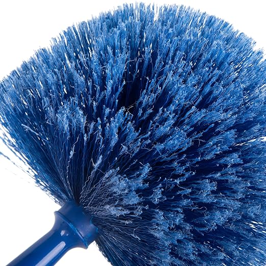 Sparta Round Duster Head, Soft Flagged Bristles, 9 Inch, Blue | Flo-Pac, Electrostatic Bristles, Ceilings and Corners, Handle Sold Separately, BPA Free
